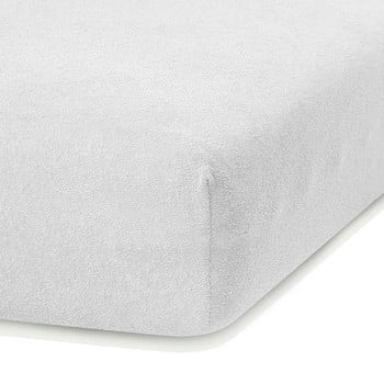 Cearceaf elastic ameliahome ruby, 200 x 160-180 cm, alb