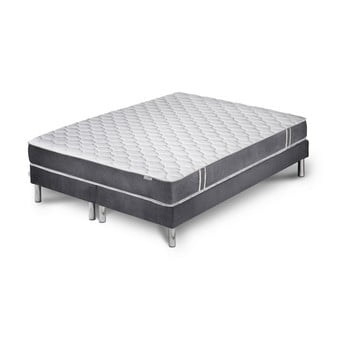 Saltea cu 2 box spring stella cadente syrius, 160 x 200 cm, gri