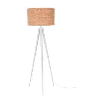 Lampadar zuiver tripod cork, alb - bej