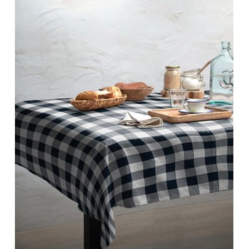 Față de masă linen couture blue vichy, 140 x 200 cm