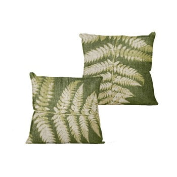 Față de pernă linen leaves, 45 x 45 cm