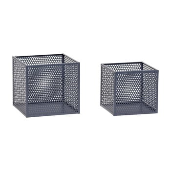 Set 2 cutii depozitare hübsch pittao, gri