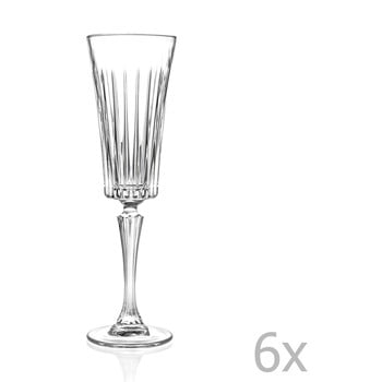 Set 6 pahare pentru vin spumant rcr cristalleria italiana edvige, 210 ml