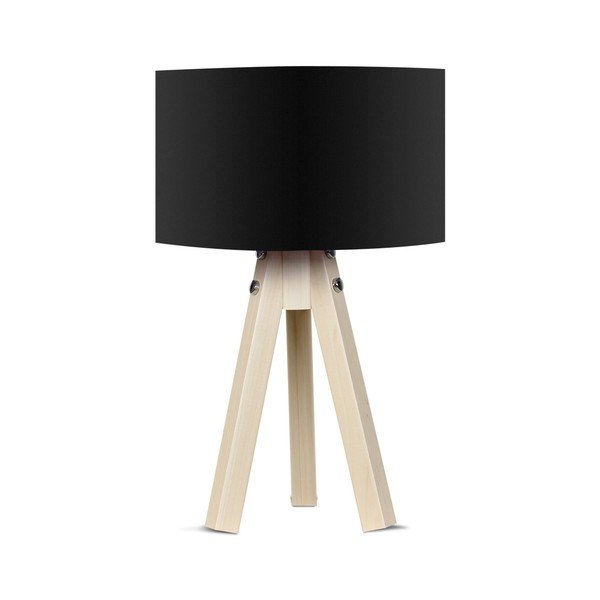 Stolní lampa s černým stínítkem Kate Louise Naturel