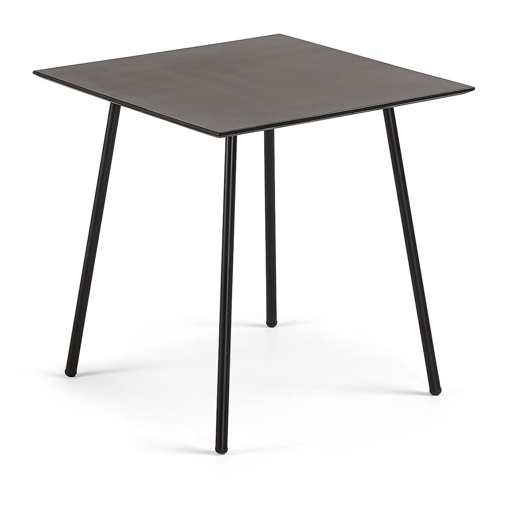 Černý stůl Kave Home Ulrich, 75 x 75 cm