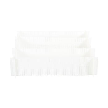 Set 6 separatoare pentru sertar compactor drawer dividers, alb