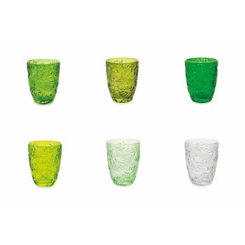 Set 6 pahare colorate villa d´este jungle, 230 ml