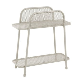 Masă auxiliară metalică pentru balcon addu mwh, înălțime 70 cm, bej deschis