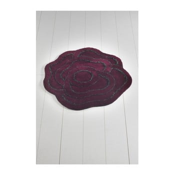 Covor de baie big rose maroon, ⌀ 90 cm, mov închis