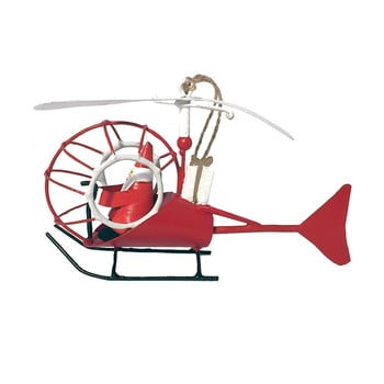 Decorațiune suspendată pentru crăciun g-bork santa in helicopter