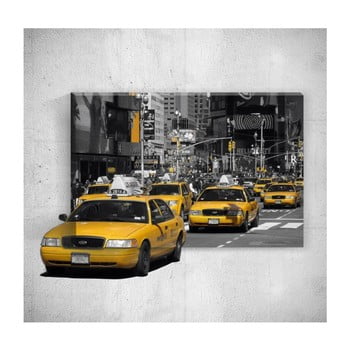 Tablou de perete 3d mosticx yellow taxis, 40 x 60 cm