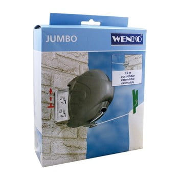 Sârmă de rufe extensibilă, wenko jumbo, 15 m lungime