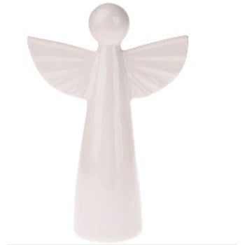 Decorațiune din ceramică, înălțime 12,6 cm, alb, înger