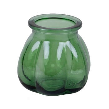 Vază din sticlă reciclată Ego Dekor Tangerine, înălțime 11 cm, verde