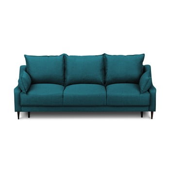 Canapea extensibilă cu 3 locuri și spațiu pentru depozitare mazzini sofas ancolie, turcoaz