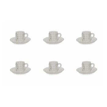 Set 6 cești pentru cafea cu farfurie villa d'este diamond