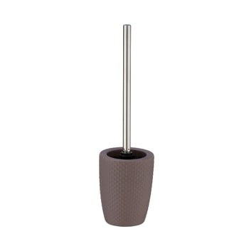 Perie cu suport din ceramică pentru toaletă wenko punto, maro