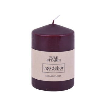 Lumânare baltic candles eco top, înălțime 10 cm, vișiniu