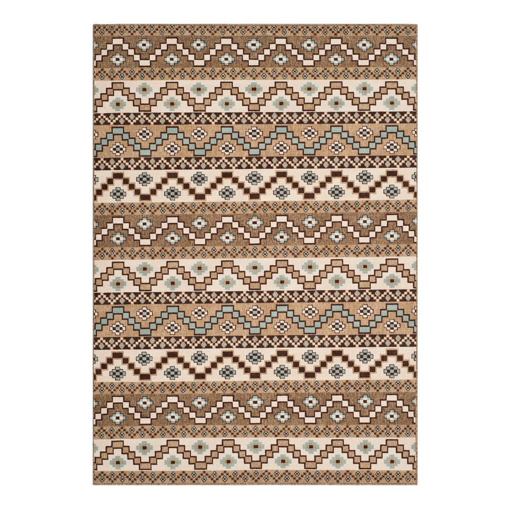 Hnědý koberec vhodný do exteriéru Safavieh Una, 90 x 150 cm