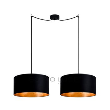 Lustră dublă sotto luce mika, negru - auriu