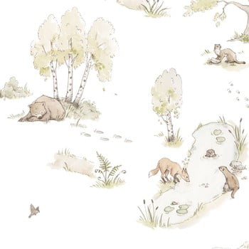 Tapet cu model cu animale dekornik forrest