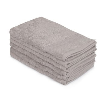 Set 6 prosoape din bumbac madame coco lento gris, 30 x 50 cm, gri