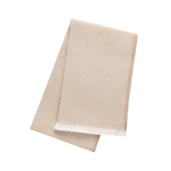 Pled din amestec de bumbac euromant linen, 140 x 180 cm, bej deschis