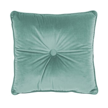 Pernă tiseco home studio velvet button, 45 x 45 cm, verde deschis