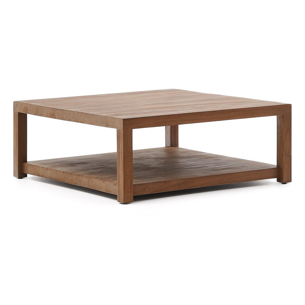 Konferenční stolek z teakového dřeva v přírodní barvě 90x90 cm Sashi – Kave Home