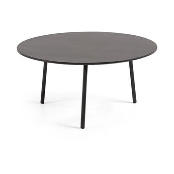Masă de cafea la forma ulrich, ⌀ 70 cm, negru