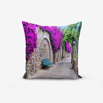 Față de pernă din amestec de bumbac minimalist cushion covers purple street, 45 x 45 cm