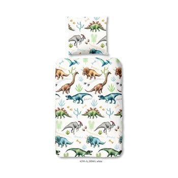 Lenjerie de pat din bumbac pentru copii good morning dino, 140 x 200 cm
