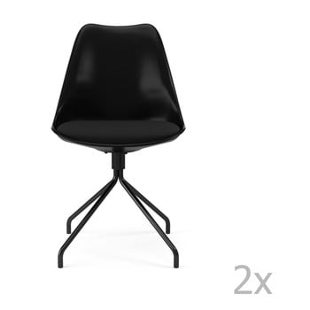 Set 2 scaune dining tenzo gina star, negru