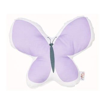 Pernă din amestec de bumbac pentru copii apolena pillow toy butterfly, 26 x 30 cm, mov