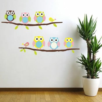 Set autocolante ambiance owls and birds on tree