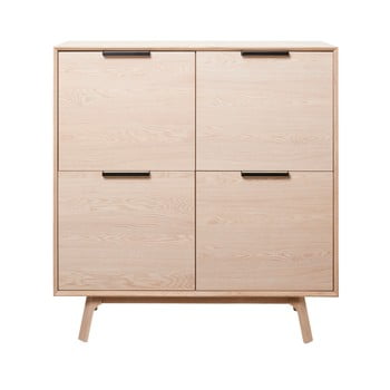 Comodă din lemn de stejar alb unique furniture vivara