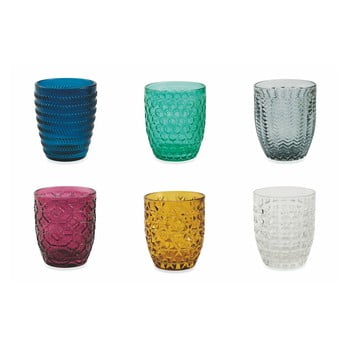 Set 6 pahare villa d´este geometrie, 240 ml, multicolor