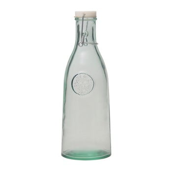 Recipient din sticlă reciclată cu dop ego dekor authentic, 1 l