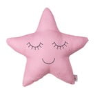 Růžový dětský polštářek s příměsí bavlny Mike & Co. NEW YORK Pillow Toy Star, 35 x 35 cm