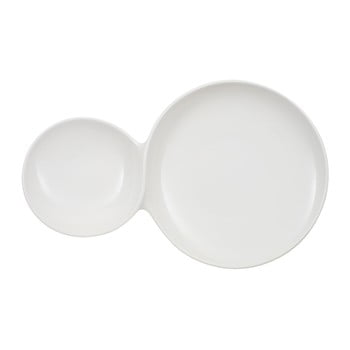 Farfurie 2 în 1 din porțelan villeroy & boch flow, 47 x 29 cm, alb
