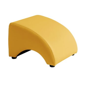 Taburet din piele ecologică max winzer brandford, galben