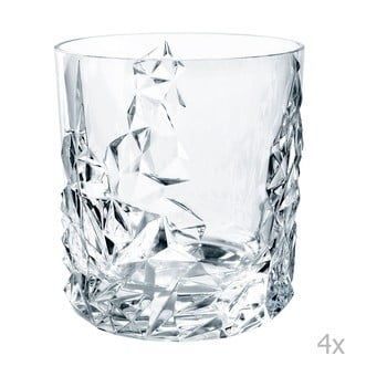 Set 4 pahare pentru whiskey din cristal nachtmann sculpture whisky tumbler, 365 ml