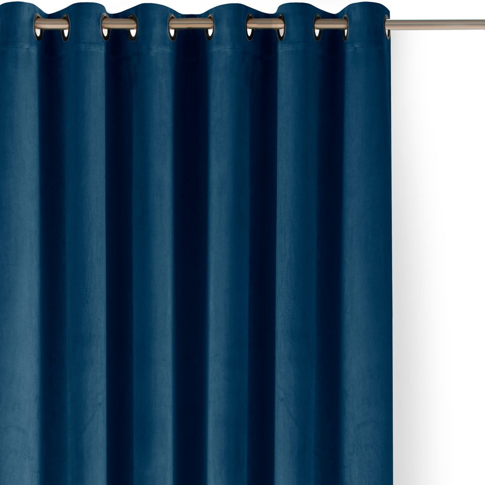 Modrý sametový dimout závěs 140x300 cm Velto – Filumi