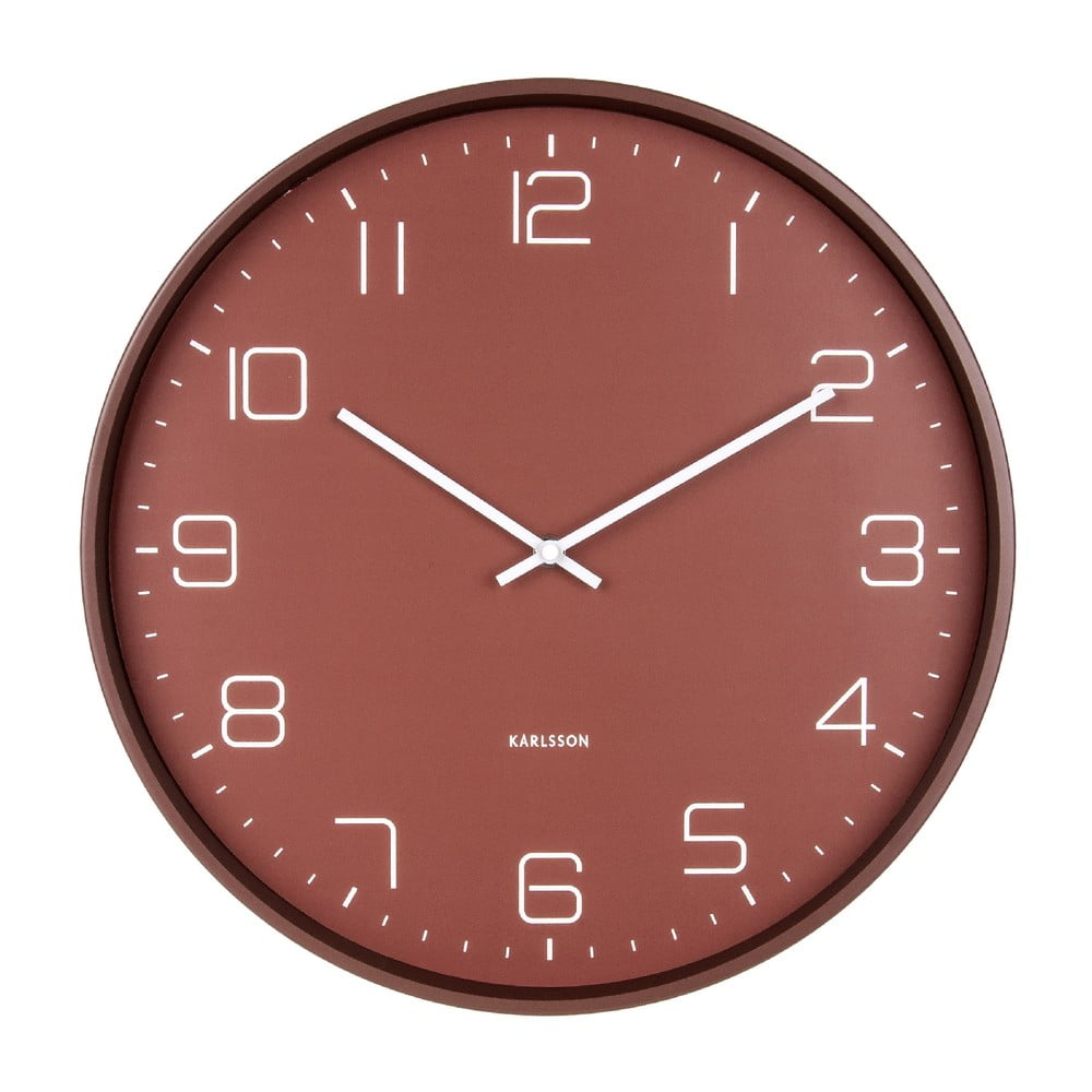 Červené nástěnné hodiny Karlsson Lofty, ø 40 cm