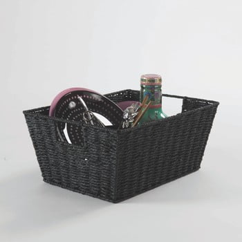 Coș împletit compactor paprop, 31 x 24 cm, negru