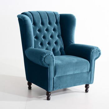 Fotoliu max winzer vary velvet, albastru petrol