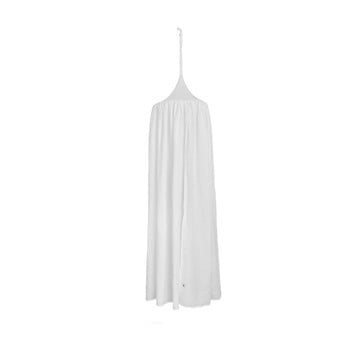 Baldachin din in pentru pătuț bellamy snow white, lungime 260 cm, alb