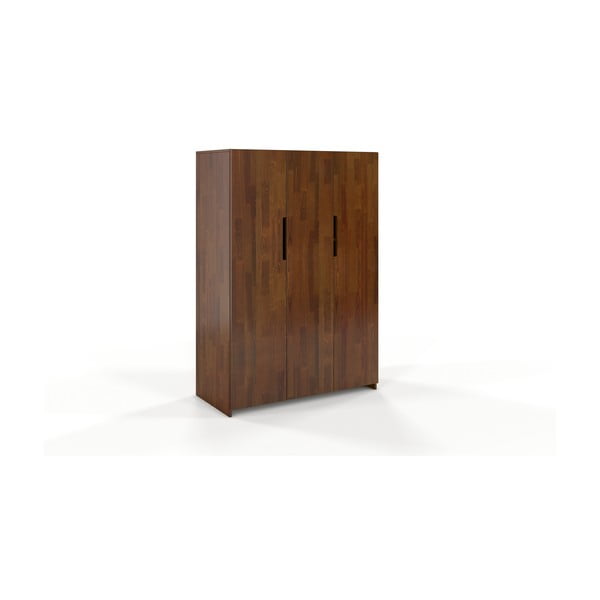 Hnědá šatní skříň z borovicového dřeva Skandica Bergman, 128 x 180 cm