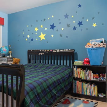 Set 50 autocolante ambiance stars blue and yellow