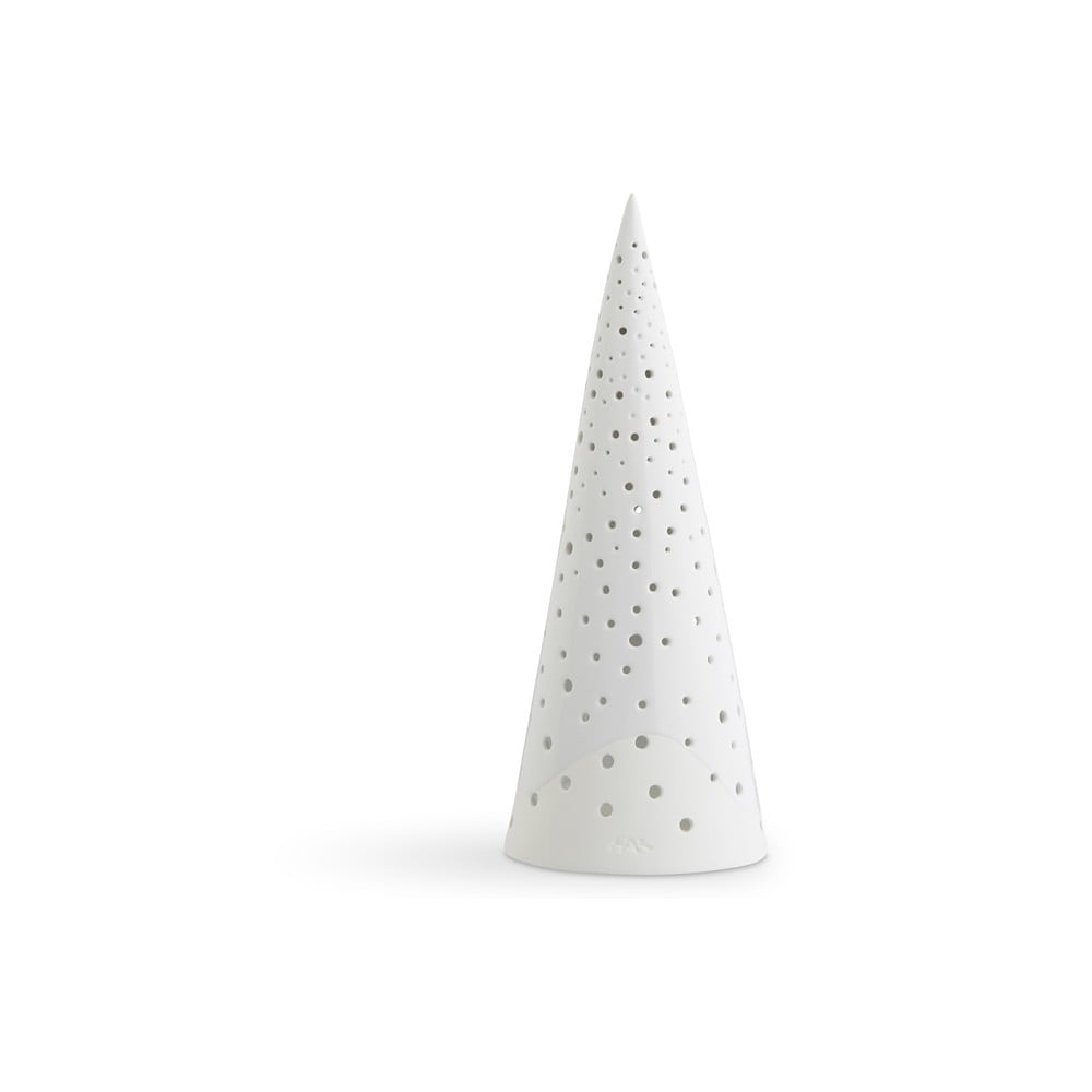 Bílý vánoční svícen z kostního porcelánu Kähler Design Nobili, výška 30 cm